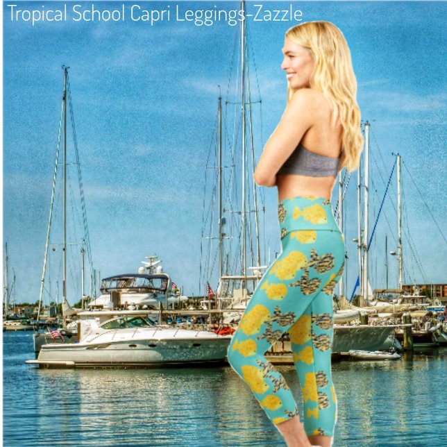Tropical School Capri Leggings (Creator Uploaded)