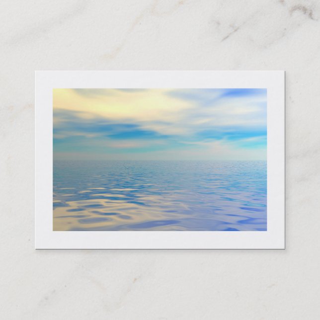 Tropical Sea (bordered) Business Card (Front)