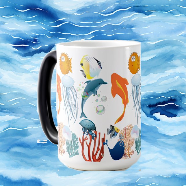 Tropical Sea Colourful Fish Marine Life Fun Kids  Magic Mug (Tropical Sea Colorful Fish Marine Life Fun Kids Magic Mug)