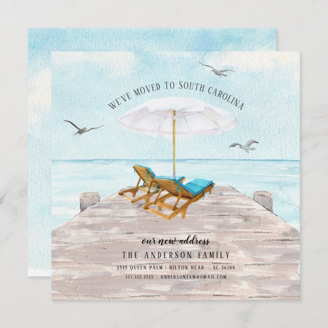 Tropical Sea Moving Announcement (Front/Back)