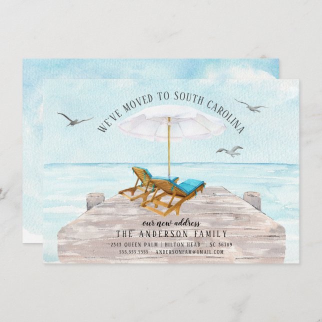 Tropical Sea Moving Announcement (Front/Back)