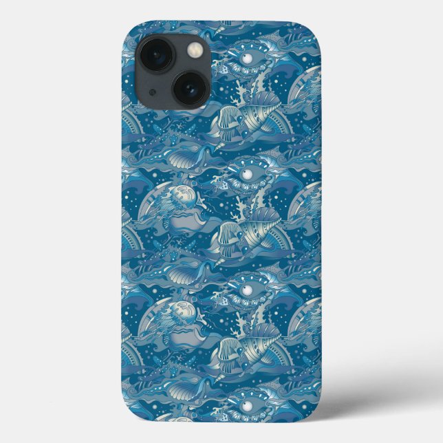 Tropical Sea Pattern Case-Mate iPhone Case (Back)
