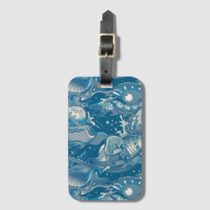 Tropical Sea Pattern Luggage Tag