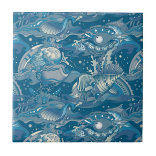 Tropical Sea Pattern Tile