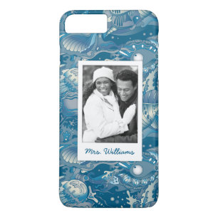 Tropical Sea Pattern Your Photo & Name Case-Mate iPhone Case