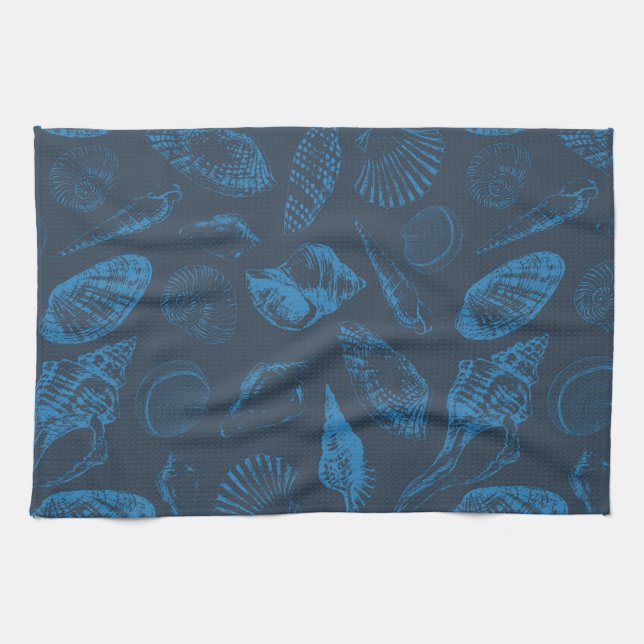 Tropical sea shells tea towel (Horizontal)