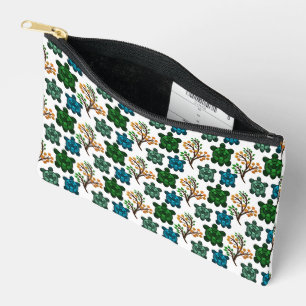 Tropical Sea Turtle Floral Pattern   Coastal Ocean Accessory Pouch