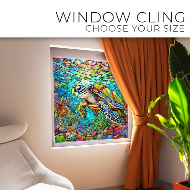 Tropical Sea turtle Stained glass art (Creator Uploaded)