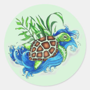 Tropical Sea Turtles Sticker