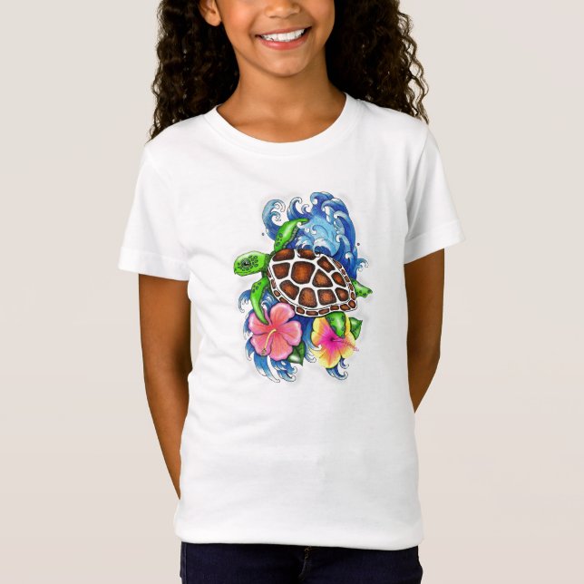 Tropical Sea Turtles  T-Shirt (Front)