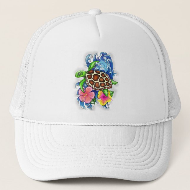 Tropical Sea Turtles Trucker Hat (Front)
