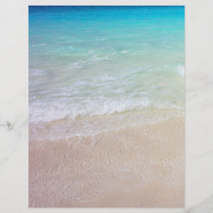 Tropical Sea Water and Beach Background Paper