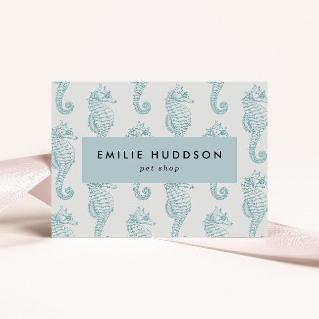 Tropical Seahorses, Fish Shop, Pet Shop, Aquariums Business Card (Creator Uploaded)