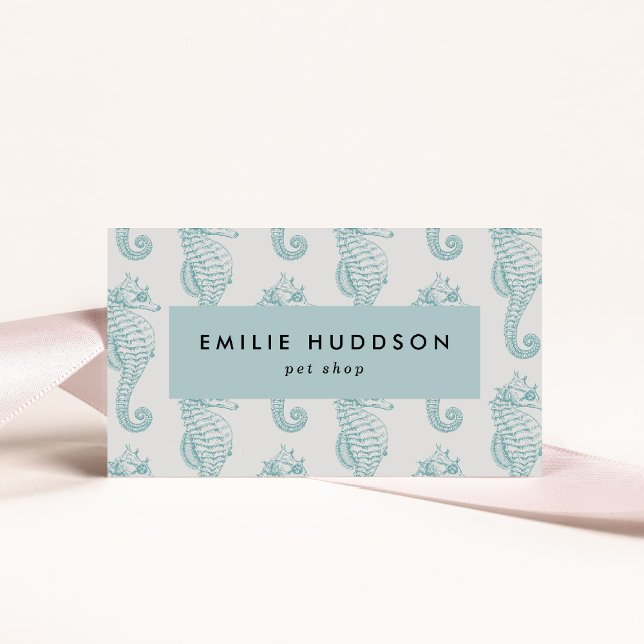 Tropical Seahorses, Fish Shop, Pet Shop, Aquariums Business Card (Creator Uploaded)