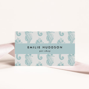Tropical Seahorses, Fish Shop, Pet Shop, Aquariums Business Card