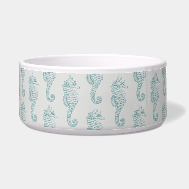 Tropical Seahorses, Seahorse Pattern - Blue Grey (Front)