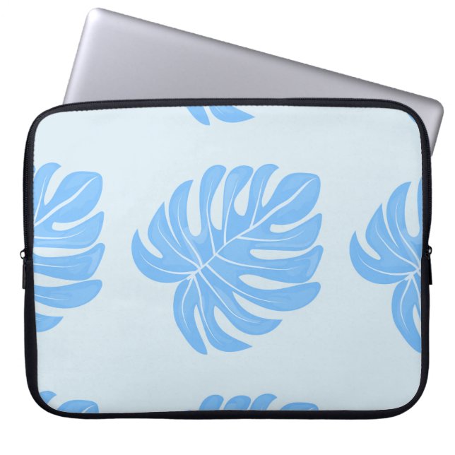Tropical seamless ethnic pattern with exotic leave laptop sleeve (Front)