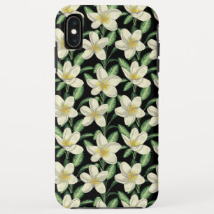Tropical seamless pattern white flowers green leaf Case-Mate iPhone case