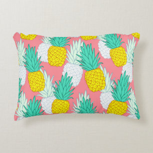 Tropical seamless pattern with exotic pineapples.  decorative cushion