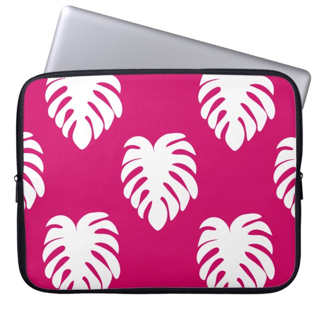 Tropical seamless pattern with monstera. art,backg laptop sleeve (Front)