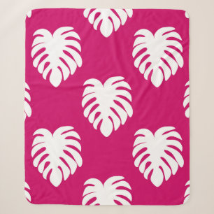 Tropical seamless pattern with monstera. art,backg sherpa blanket