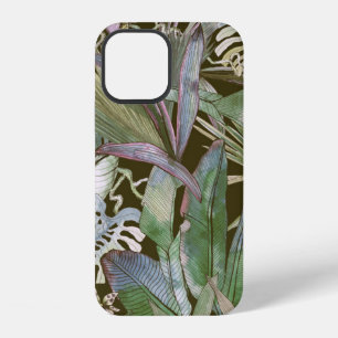 Tropical seamless pattern with tropical flowers, b iPhone 12 case