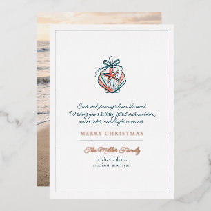 Tropical Seashell Beach Christmas Photo