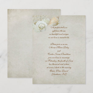 Tropical Seashell Wedding Invitation