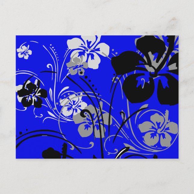 Tropical Serenade (Blue) Postcard (Front)