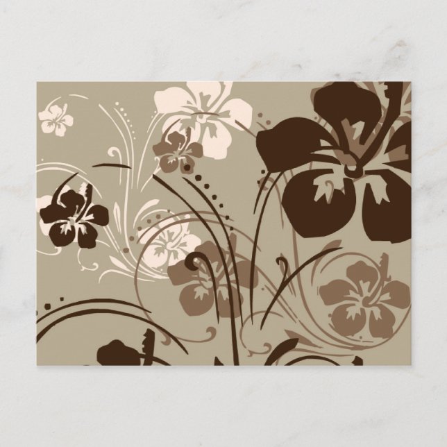 Tropical Serenade (Brown) Postcard (Front)