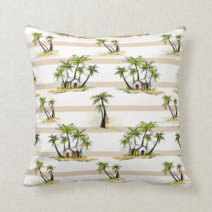 Tropical Shack And Palms Cushion