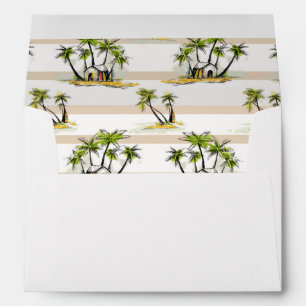 Tropical Shack And Palms Envelope