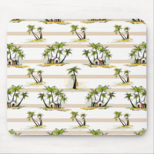 Tropical Shack And Palms Mouse Pad