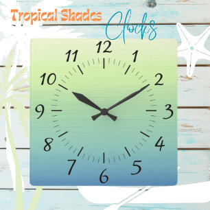 Tropical Shades  Square Wall Clock
