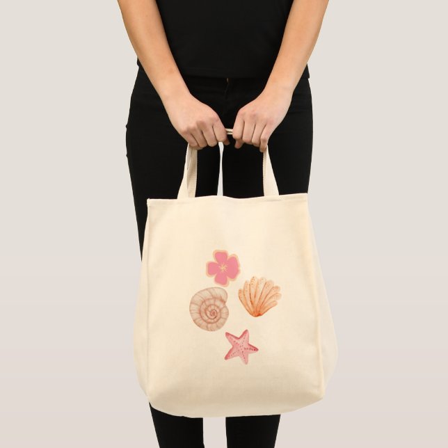 ✅ Tropical Shells Tote Bag (Front (Product))