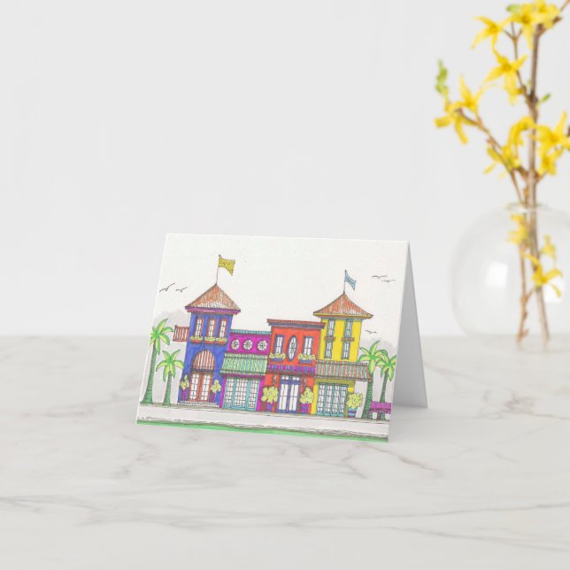 Tropical Shops Notecards (Yellow Flower)