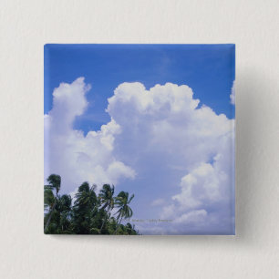 Tropical shoreline 15 cm square badge
