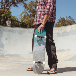 Tropical Shoreline Bliss #1 #ocean #wall #art Skateboard