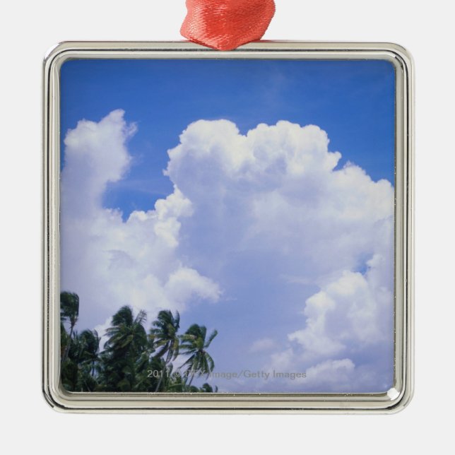 Tropical shoreline metal tree decoration (Front)