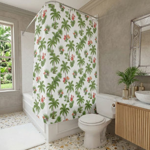 Tropical Shower Curtain with Palms 