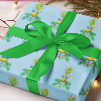 Tropical Singing Pineapple Lady Christmas Holiday  Wrapping Paper