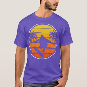 Tropical Skate Vibes Retro Skater Hobby Skateboard T-Shirt