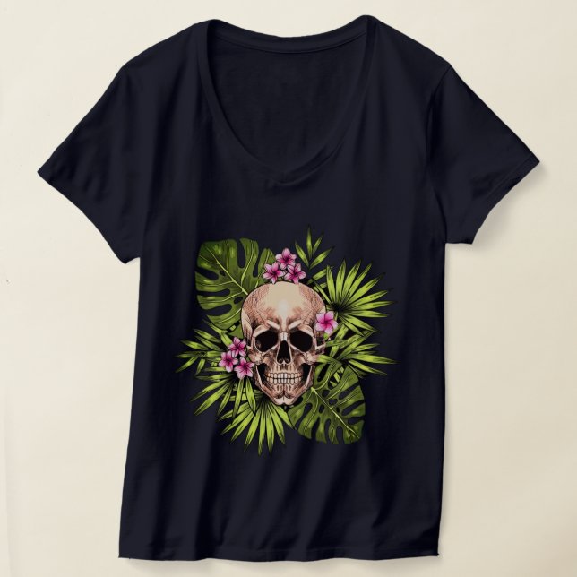Tropical Skeleton T-Shirt (Laydown)