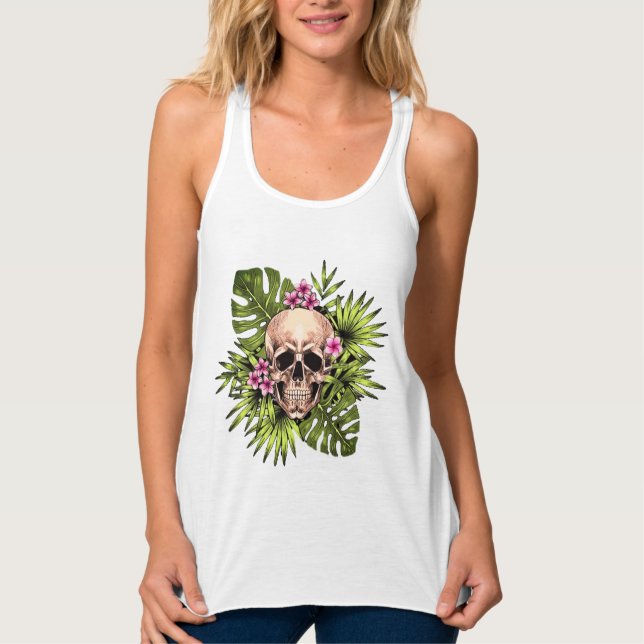 Tropical Skeleton Tank Top (Front)