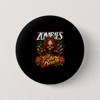 Tropical Skull Girl Horror For Cruise And Vacation 6 Cm Round Badge
