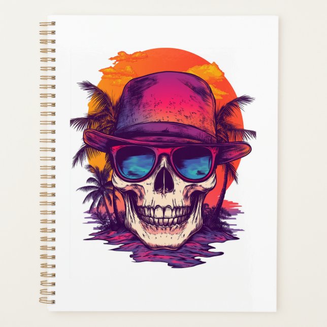 Tropical Skull Vibe Planner (Front)