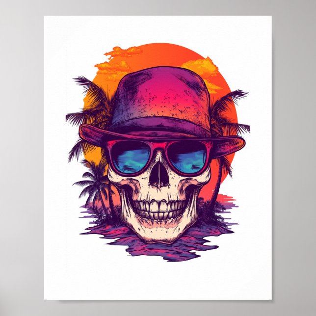 Tropical Skull Vibe Poster (Front)