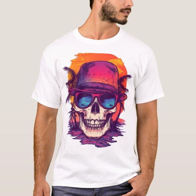 Tropical Skull Vibe T-Shirt (Front)