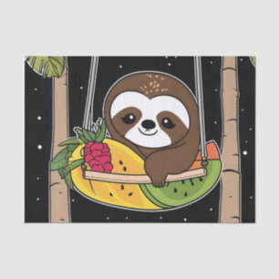 Tropical Sloth Happy Tissue Paper