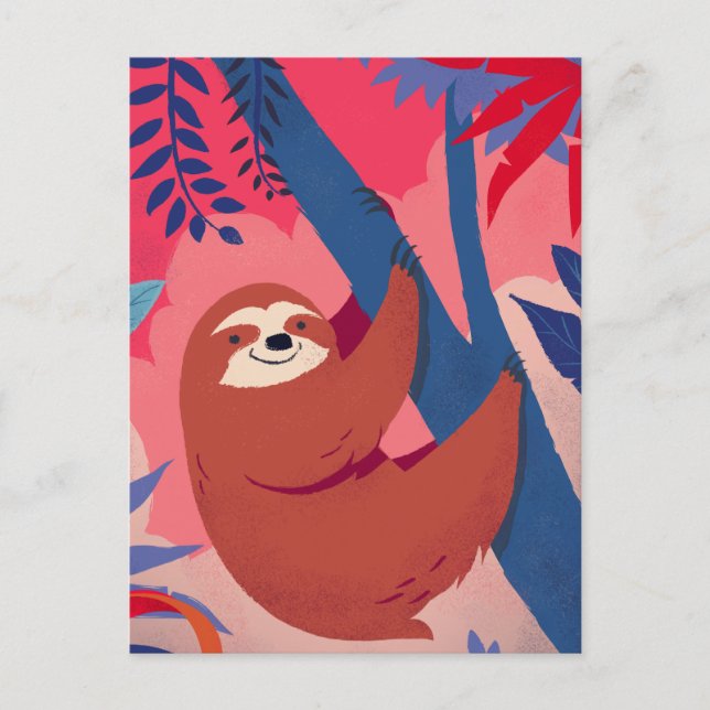 Tropical Sloth Postcard (Front)